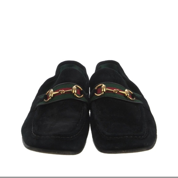 Gucci velvet chain link accents dress loafers main image 4